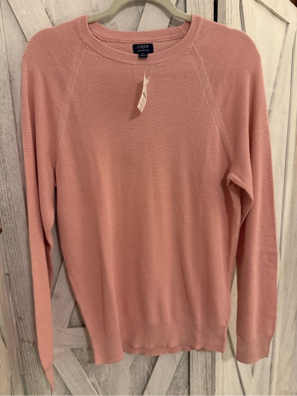 J. Crew Dusty Rose Cotton Crewneck Sweater new with tags. Beautiful! 89$ retail